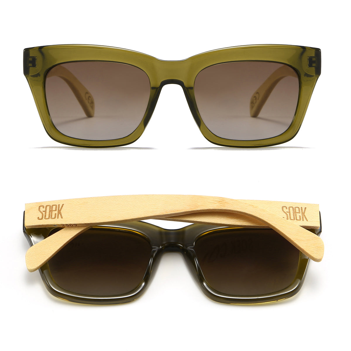 MORGAN MOSS l Graduated Brown Lens l White Maple Arms - Soek Fashion Eyewear UK