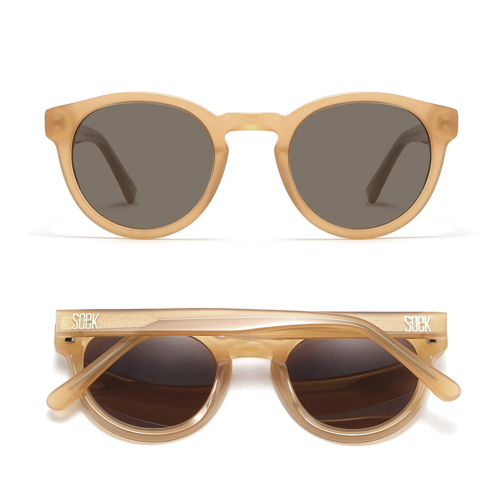 OTIS SAND - Bio Acetate Sand coloured Frame l Khaki Polarised Lens - SOEK UK