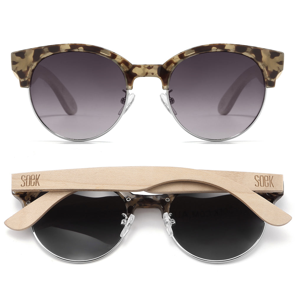 OLIVE TORT l Grey Lens l White Maple Arms - Soek Fashion Eyewear UK 