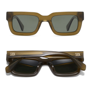 ROVE MOSS - Bio Acetate Khaki Frame l Black Polarised Lens M- SOEK UK