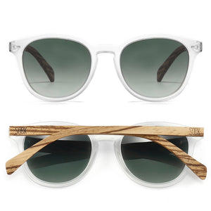 TAINE FROST Khaki Lens l Walnut Arms - Soek Fashion Eyewear UK