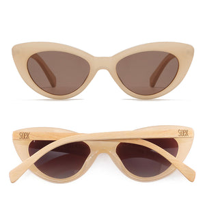 SAVANNAH NUDE Brown Gradient Lens l White Maple Arms - Soek Fashion Eyewear UK