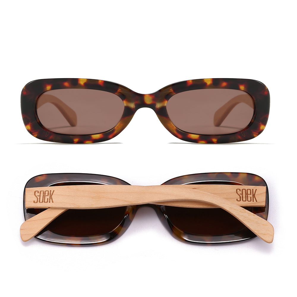 VIBE TOFFEE TORT l Black Polarised Lens l White Maple Arms by SOEK UK