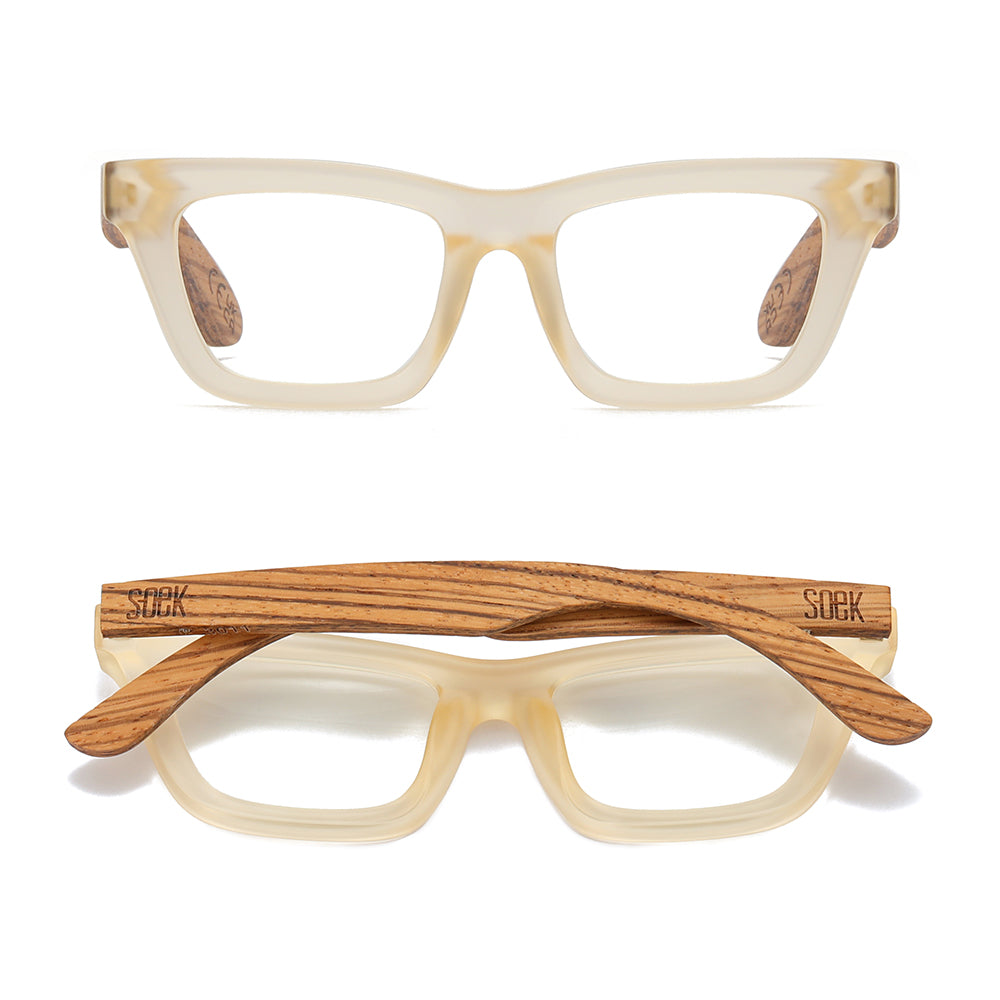 SYDNEY LEMON l Wooden Magnifying Reader - Soek Fashion Eyewear UK