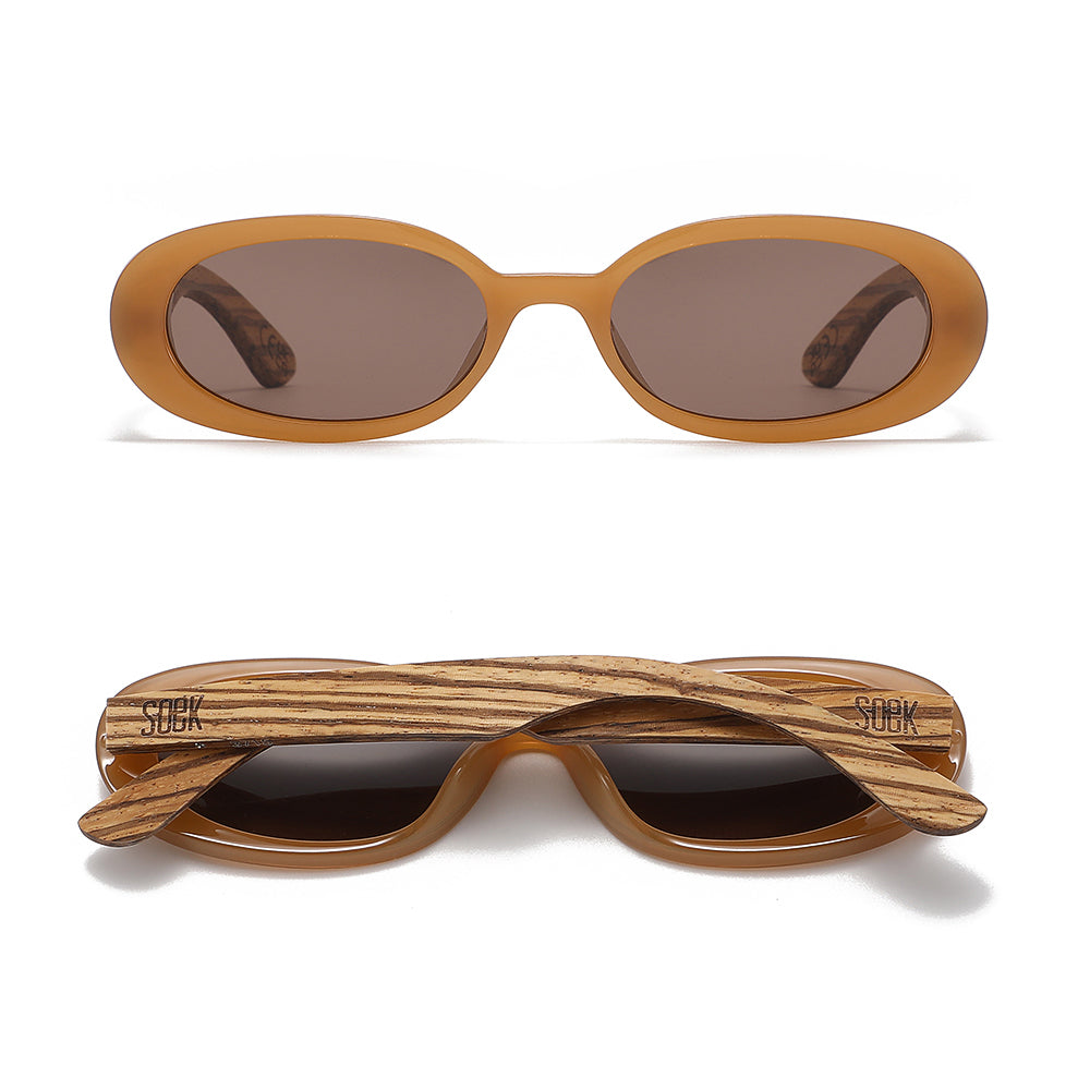 Days in the Sun TOFFEE l Brown Polarised Lens l Walnut Arms