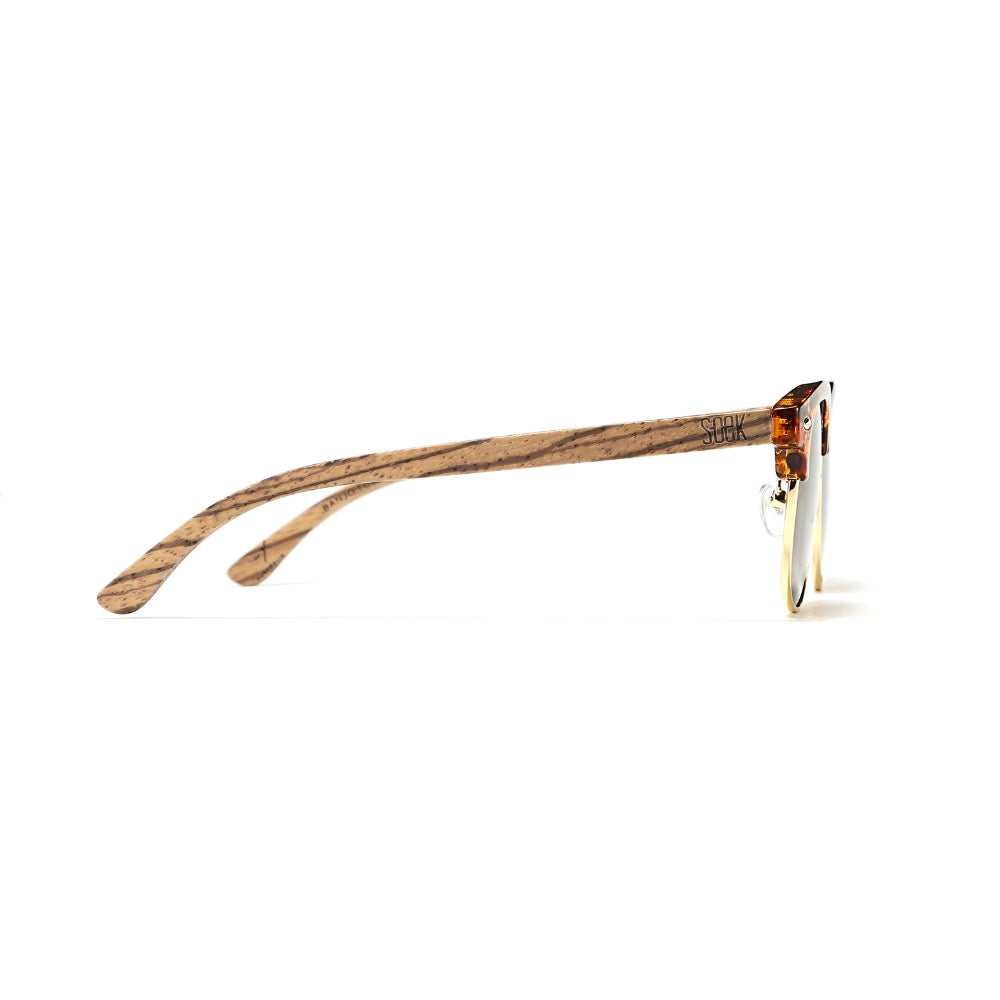 BANJO Brown Polarised Lens l  Walnut Arms - Soek Fashion Eyewear UK