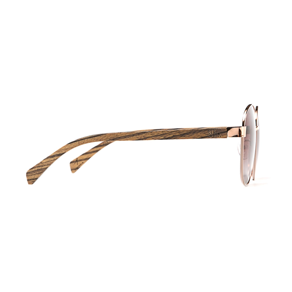 CLEO BLOOM l Brown Lens l Walnut Arms - Soek Fashion Eyewear UK