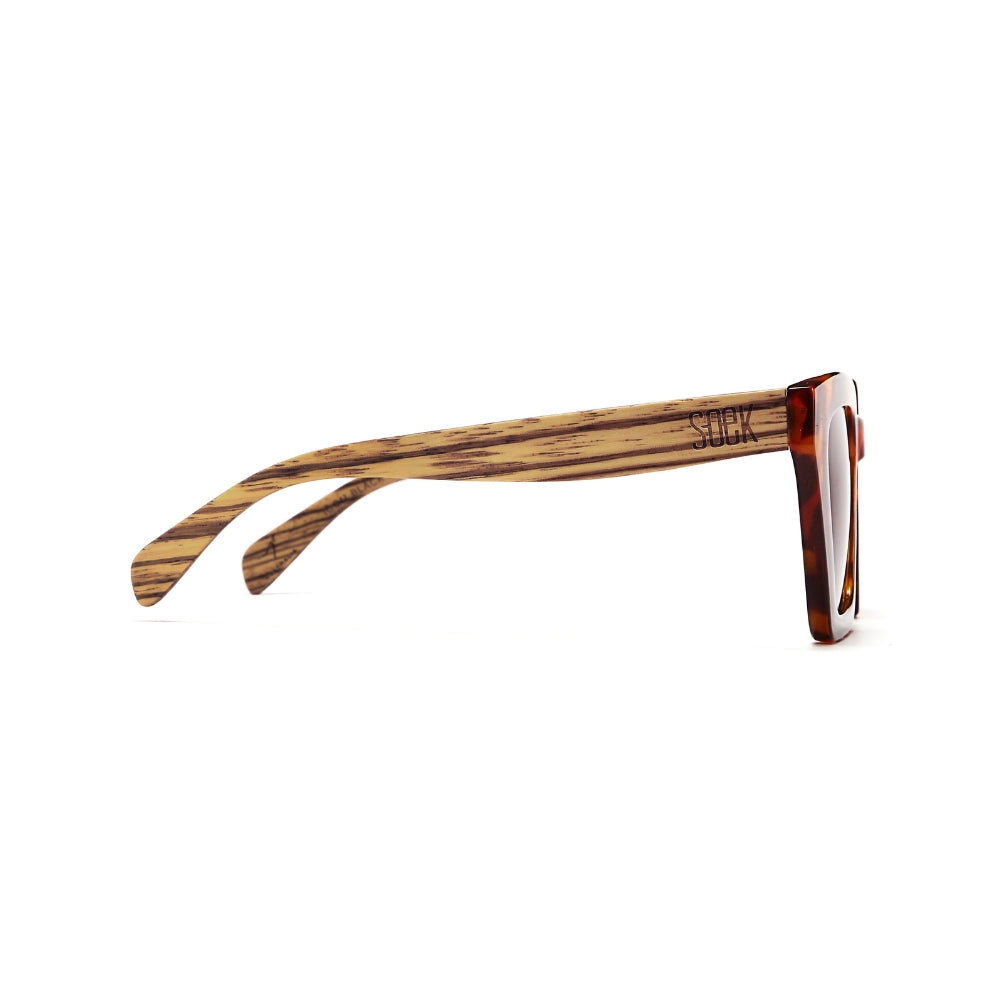 ICON BLACK TOFFEE l Black Graduated Lense l Walnut Arms - Soek Fashion Eyewear UK