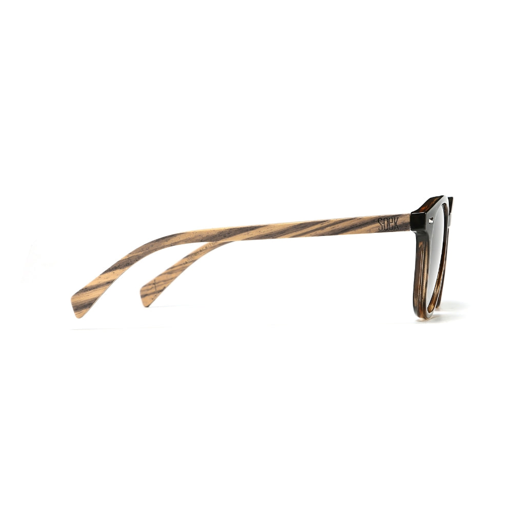 TAINE BLACK TORT  Khaki Lens l Walnut Arms - Soek Fashion Eyewear UK