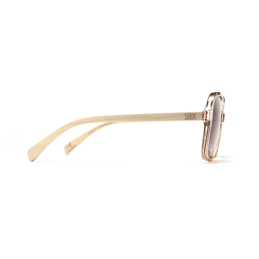 SCARLETT CHAMPAGNE Brown Gradient Lens l Maple Arms - Soek Fashion Eyewear UK