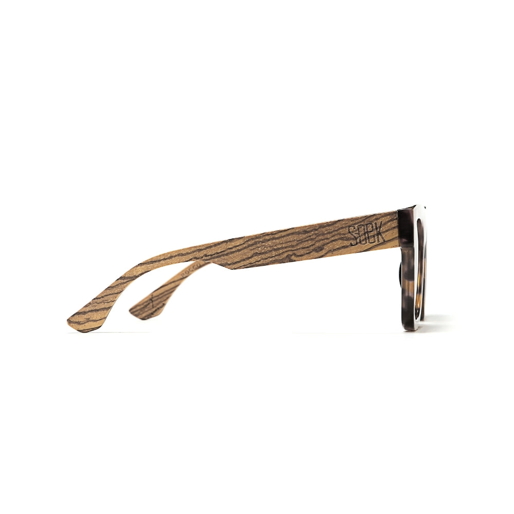 ROCCO TORT l Black Polarised Lens l Walnut Arms l Sunglasses by SOEK UK