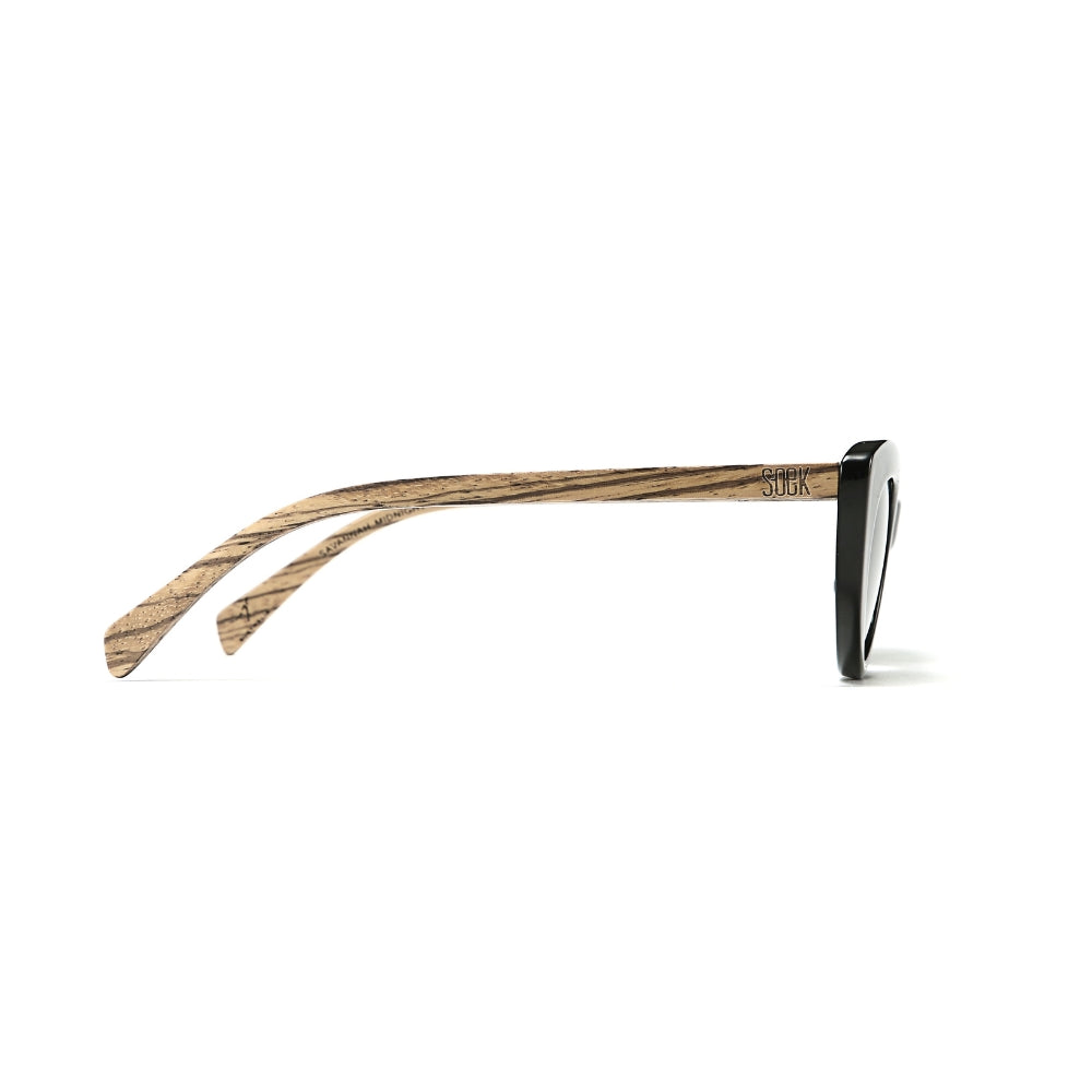 SAVANNAH MIDNIGHT  Black Gradient Lens l Walnut Arms - Soek Fashion Eyewear UK