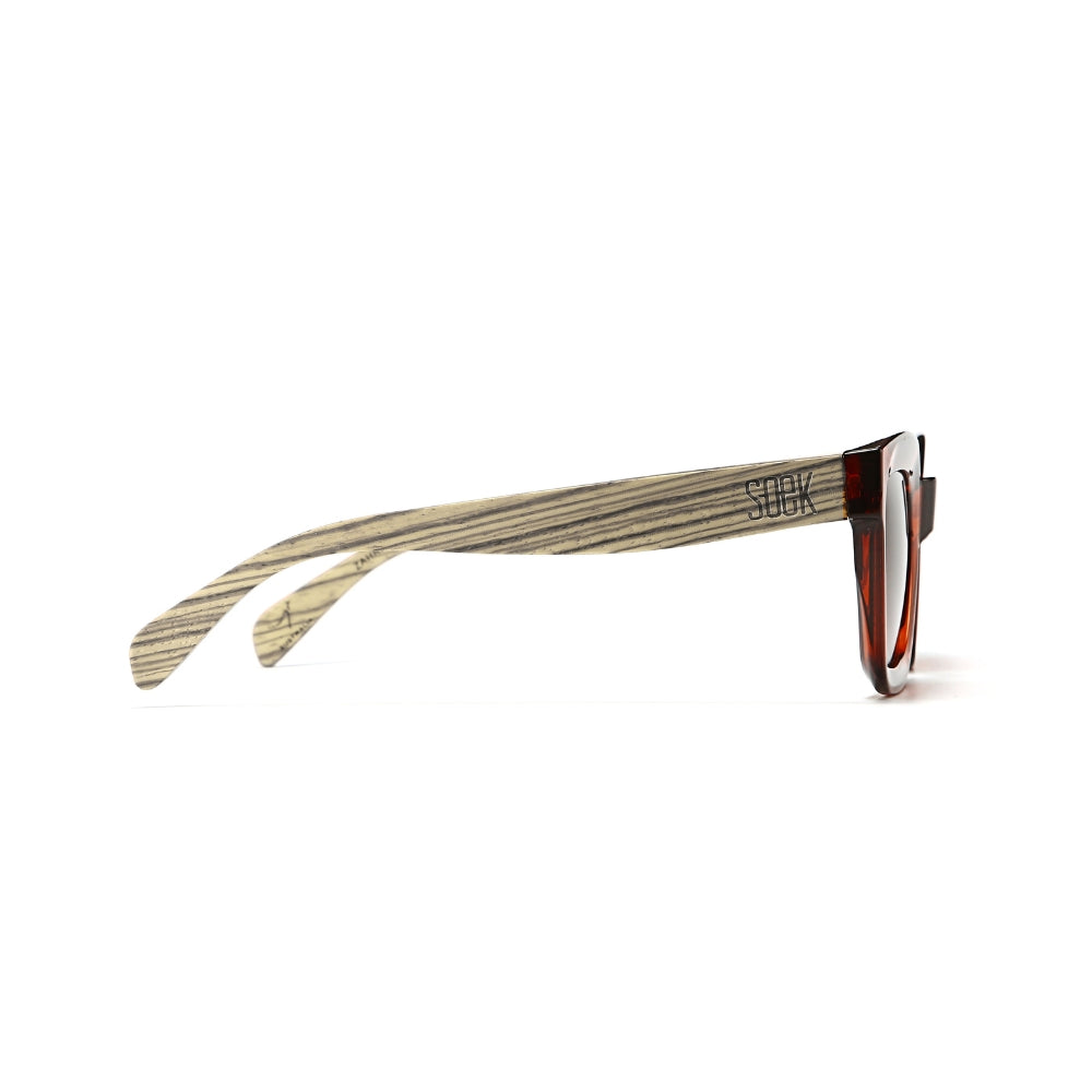 ZAHRA AUBURN l Smokey Gradient Lens l Walnut Arms - Soek Fashion Eyewear Australia