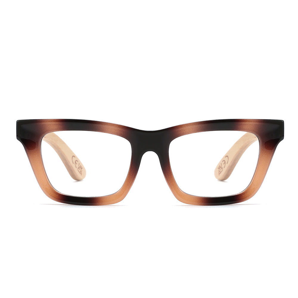 SYDNEY COASTAL CARAMEL l Wooden Magnifying Reader - Soek Fashion Eyewear UK