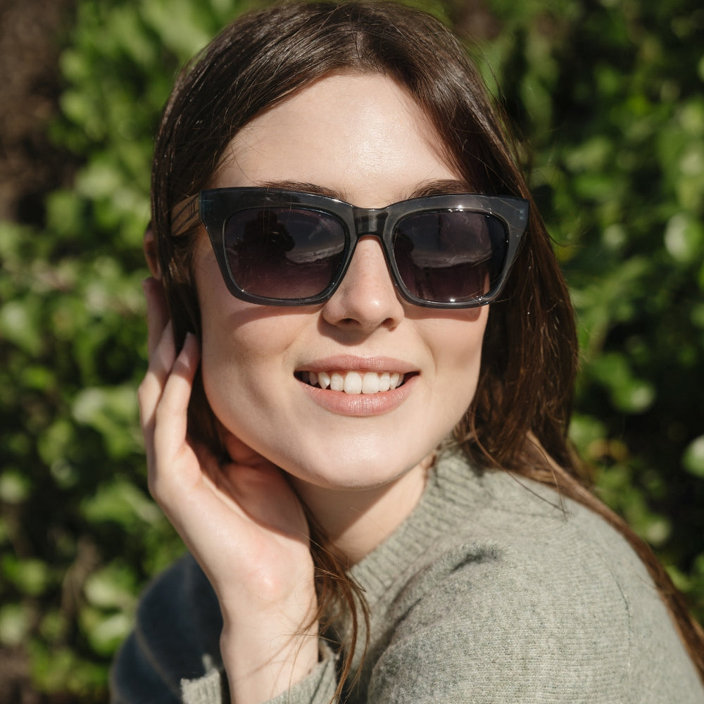 MORGAN INDIGO l Graduated Brown Lens l Walnut Arms - Soek Fashion Eyewear UK
