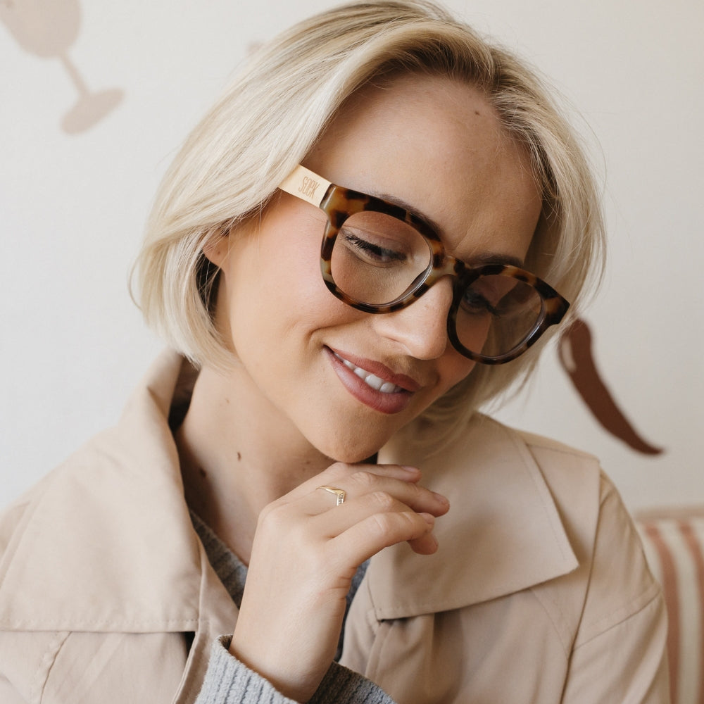 ALIVE ROCKY TORT l Wooden Magnifying Reader - Soek Fashion Eyewear UK