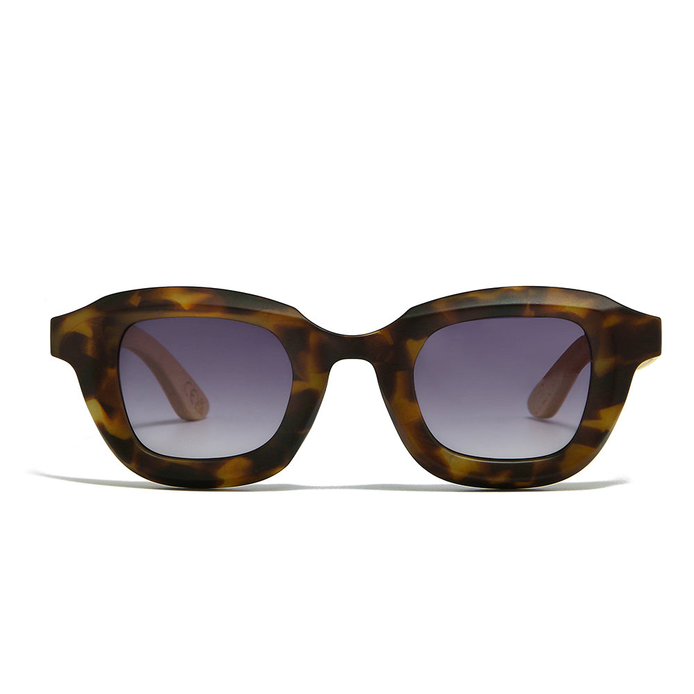 QUEST ROCKY TORT l Sunglasses l Polarised Lens l Walnut Arms - Soek Fashion Eyewear UK
