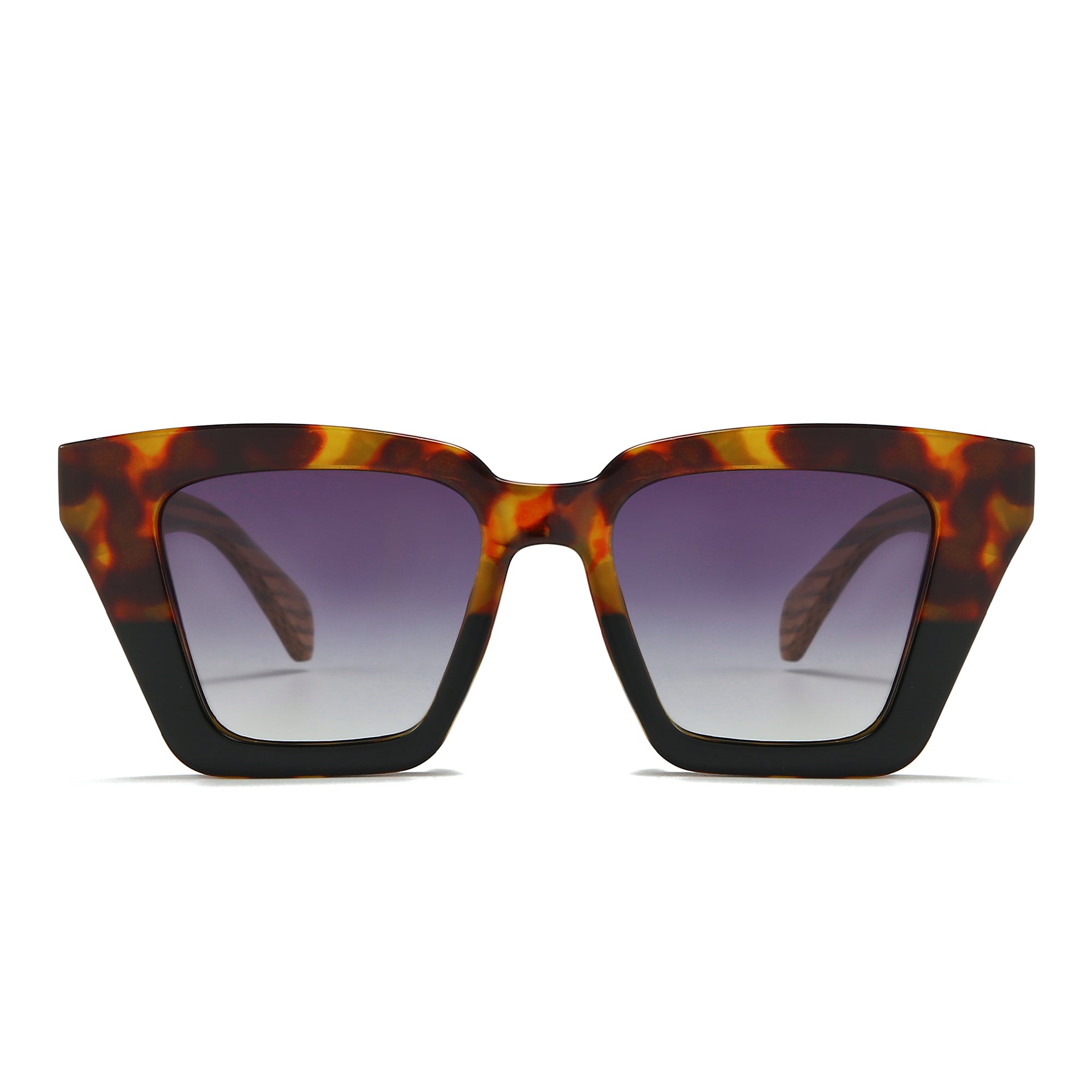 ICON BLACK TOFFEE l Black Graduated Lense l Walnut Arms - Soek Fashion Eyewear UK