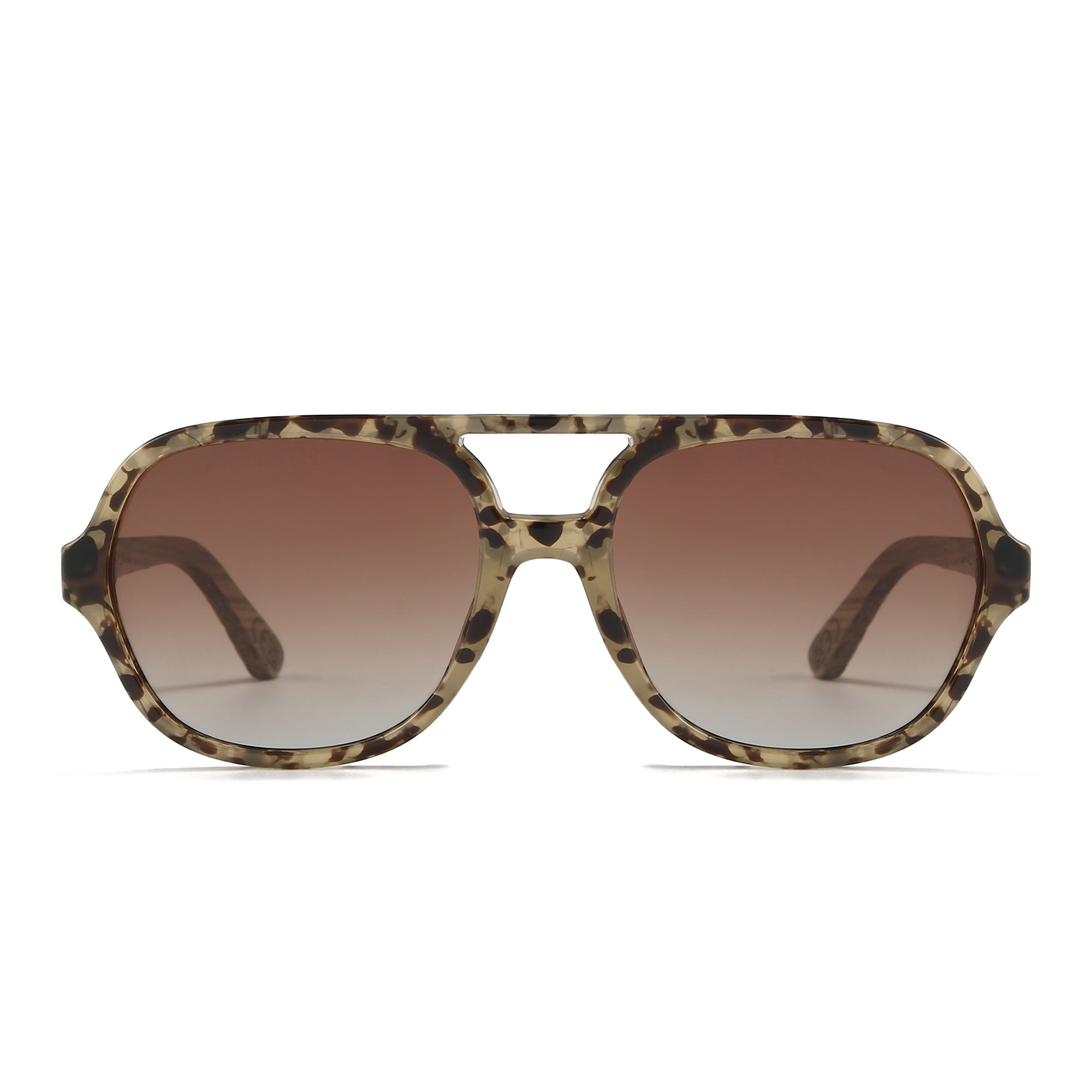 BILLY OPAL TORT l Brown Gradient Lens l Walnut Wood Arms - Soek Fashion Eyewear UK
