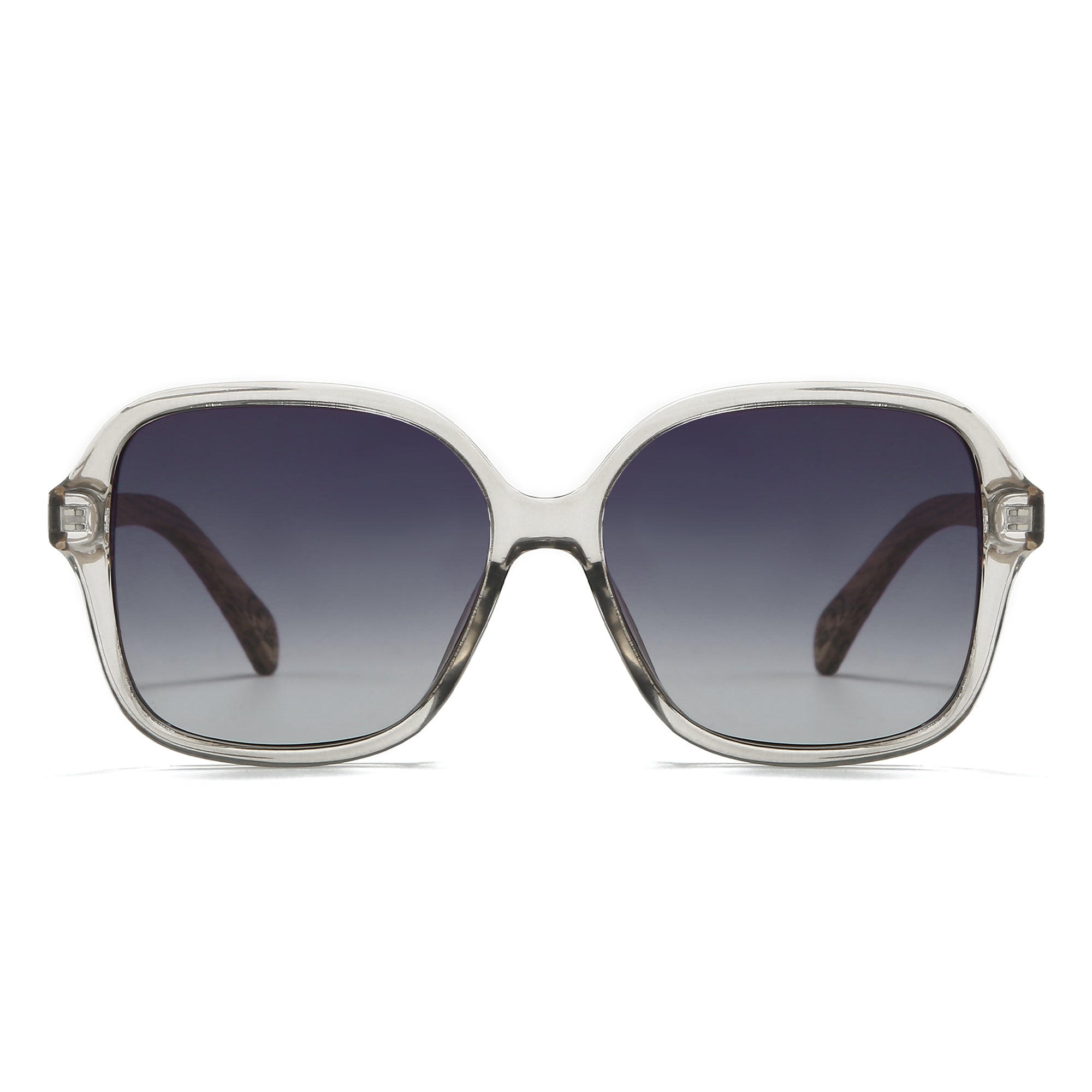 SCARLETT GREY MIST Grey Lens l Walnut Wood Arms - Soek Fashion Eyewear UK