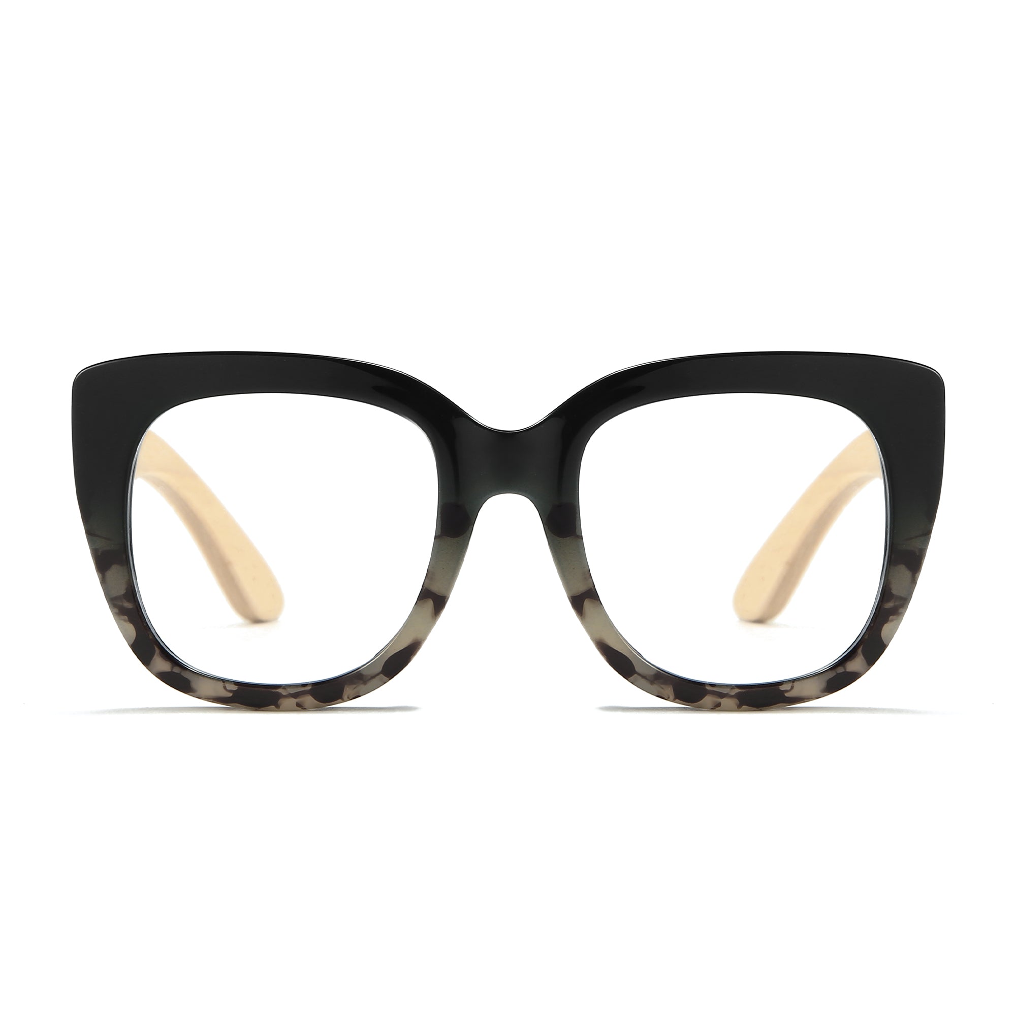 RIVIERA BLACK TORT  l  Magnifying Blue Light Reader - Soek Fashion Eyewear UK