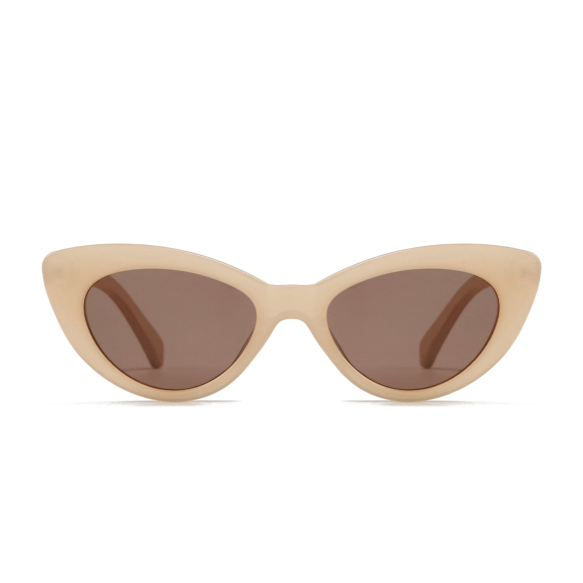 SAVANNAH NUDE Brown Gradient Lens l White Maple Arms - Soek Fashion Eyewear UK