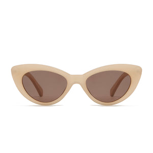 SAVANNAH NUDE Brown Gradient Lens l White Maple Arms - Soek Fashion Eyewear UK