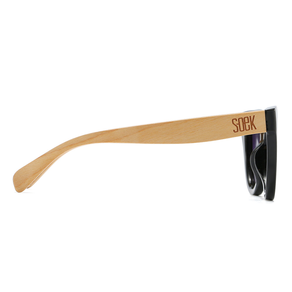 FLUTTER Storm l Sunglasses l Black Lens l White Maple Arms - Soek Fashion Eyewear UK
