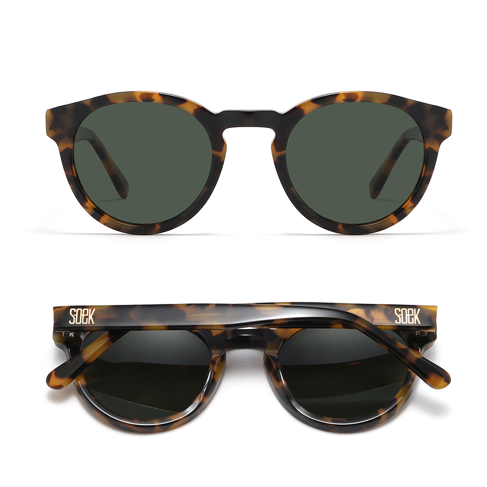 OTIS HONEY TORT - Bio Acetate Ivory Tortoise Frame l Khaki Polarised Lens - SOEK UK