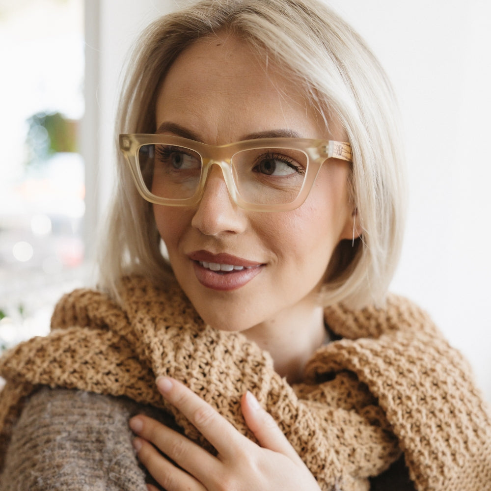 SYDNEY LEMON l Wooden Magnifying Reader - Soek Fashion Eyewear  UK