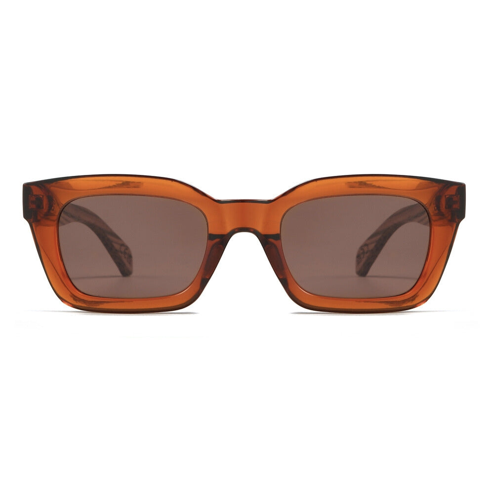 ZAHRA AUBURN l Smokey Gradient Lens l Walnut Arms - Soek Fashion Eyewear Australia