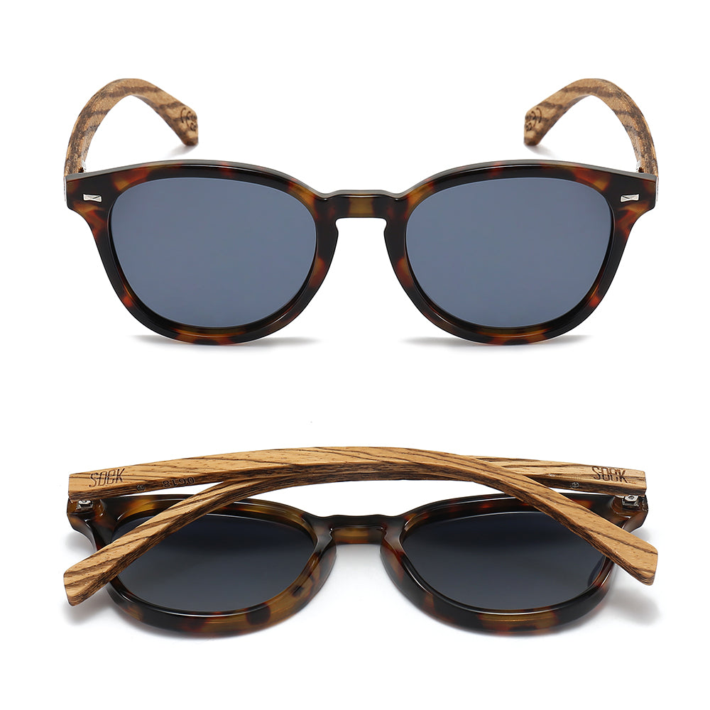 TAINE TORT  Blue Lens l Walnut Arms - Soek Fashion Eyewear UK