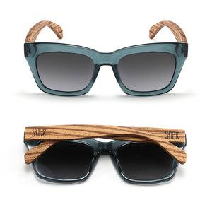 MORGAN INDIGO l Graduated Brown Lens l Walnut Arms - Soek Fashion Eyewear UK