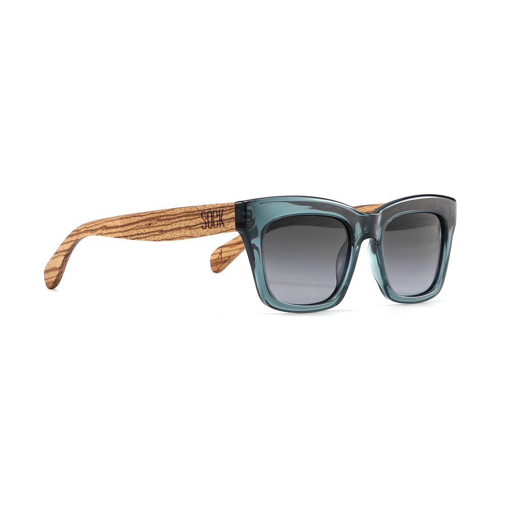 MORGAN INDIGO l Graduated Brown Lens l Walnut Arms - Soek Fashion Eyewear UK