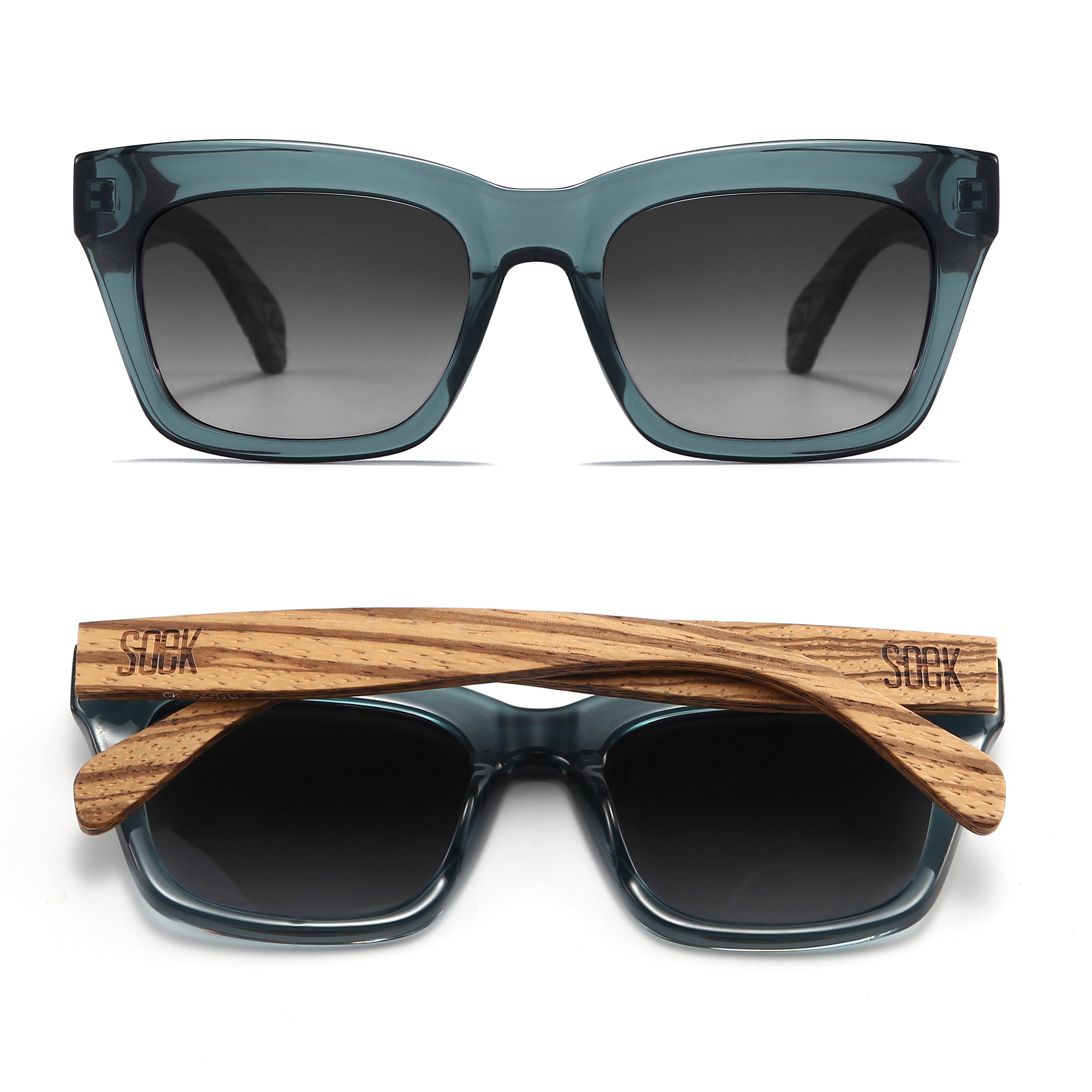 MORGAN INDIGO l Graduated Brown Lens l Walnut Arms - Soek Fashion 