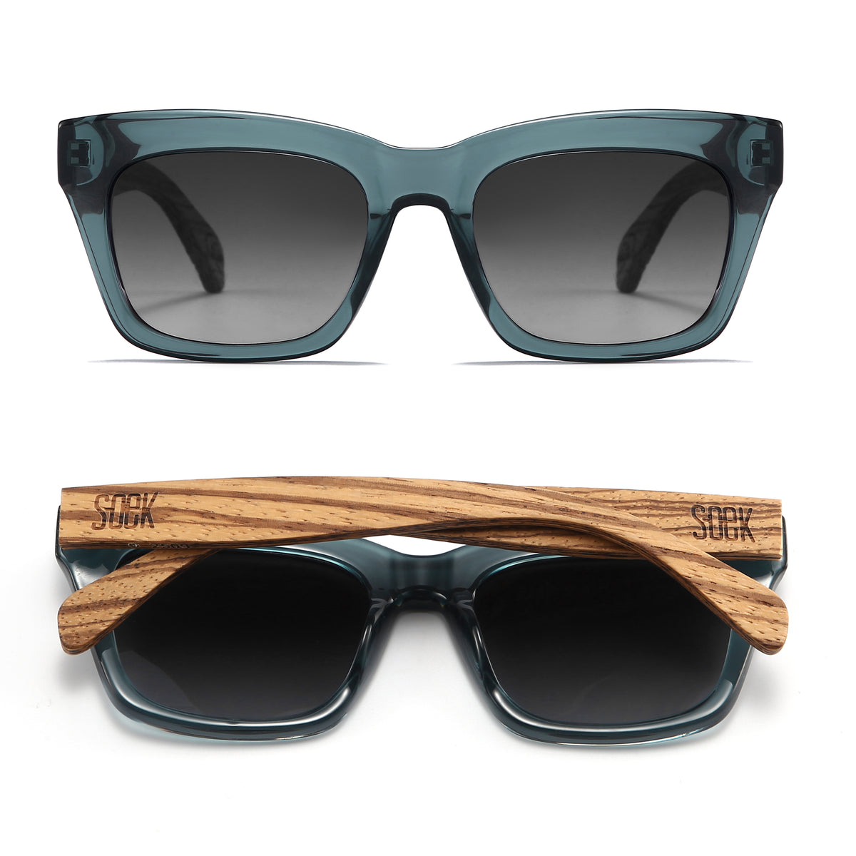 MORGAN INDIGO l Graduated Brown Lens l Walnut Arms - Soek Fashion 