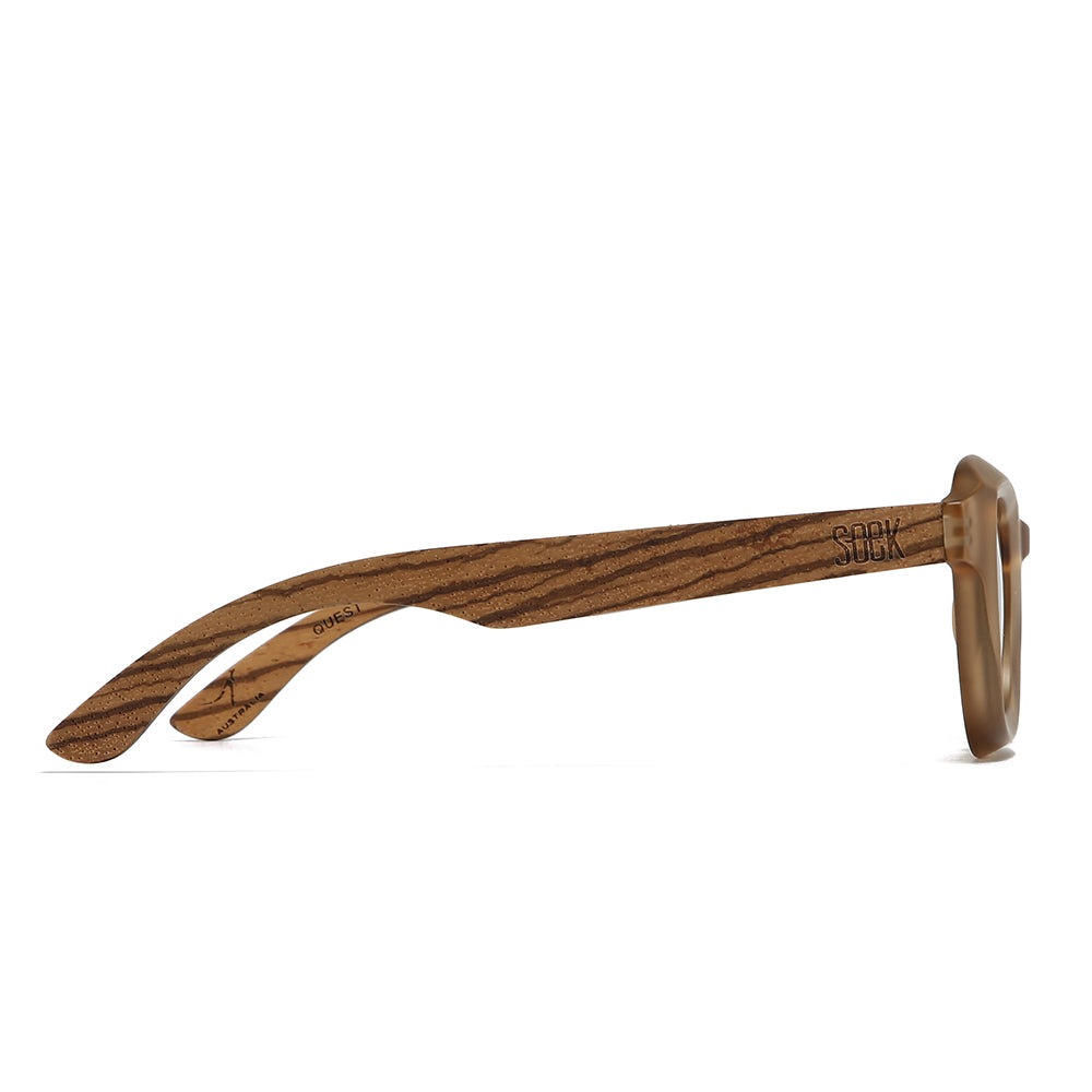 QUEST WHISKEY l Sunglasses l Polarised Lens l Walnut Arms - Soek Fashion Eyewear UK