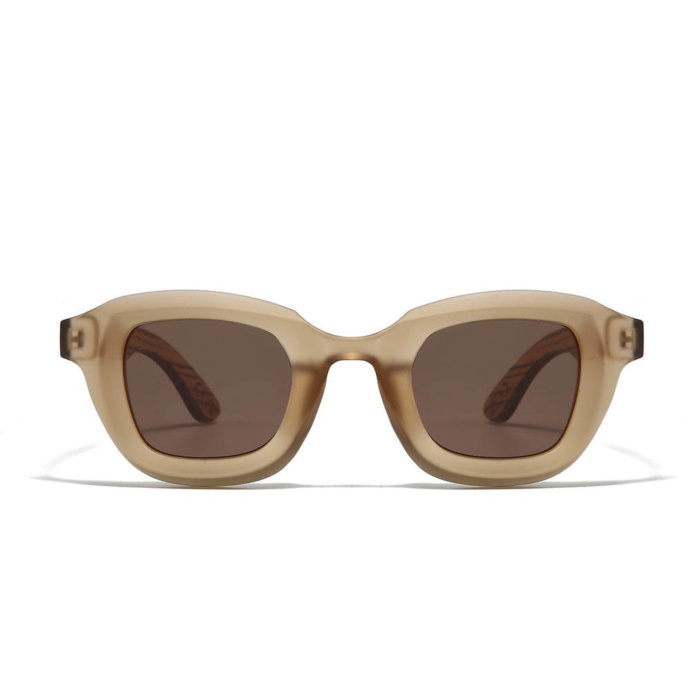 QUEST WHISKEY l Sunglasses l Polarised Lens l Walnut Arms - Soek Fashion Eyewear UK