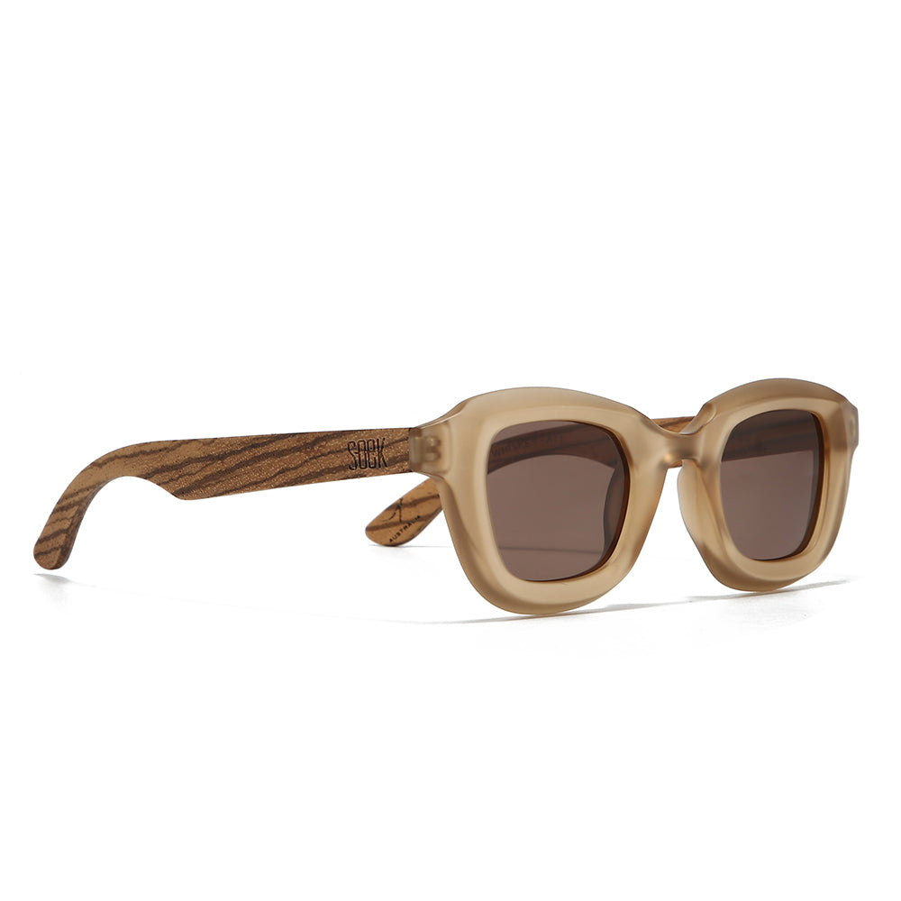 QUEST WHISKEY l Sunglasses l Polarised Lens l Walnut Arms - Soek Fashion Eyewear UK