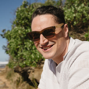MORGAN MOSS l Graduated Brown Lens l White Maple Arms - Soek Fashion Eyewear UK