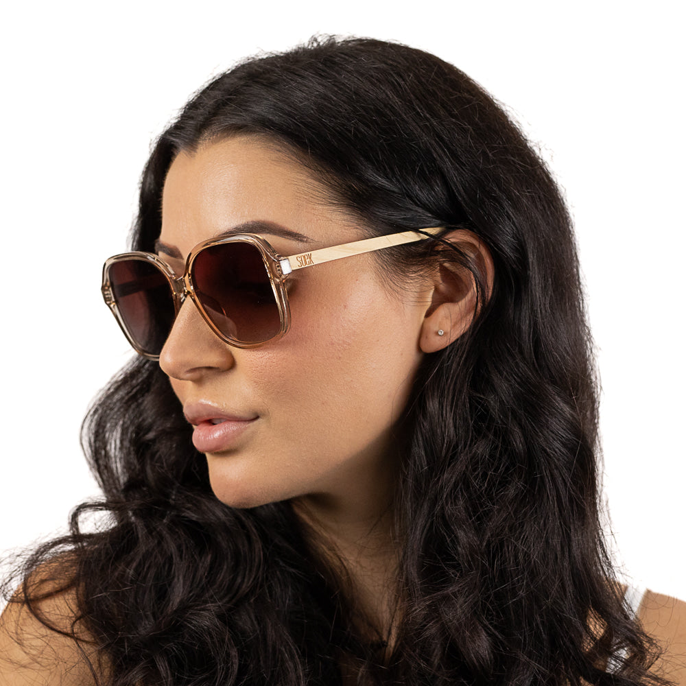 SCARLETT CHAMPAGNE Brown Gradient Lens l Maple Arms - Soek Fashion Eyewear UK