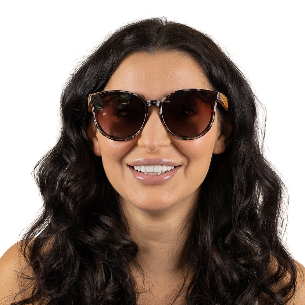 BELLA IVORY TORTOISE l Black Graduated Lens l Walnut Arms - Soek Fashion Eyewear UK