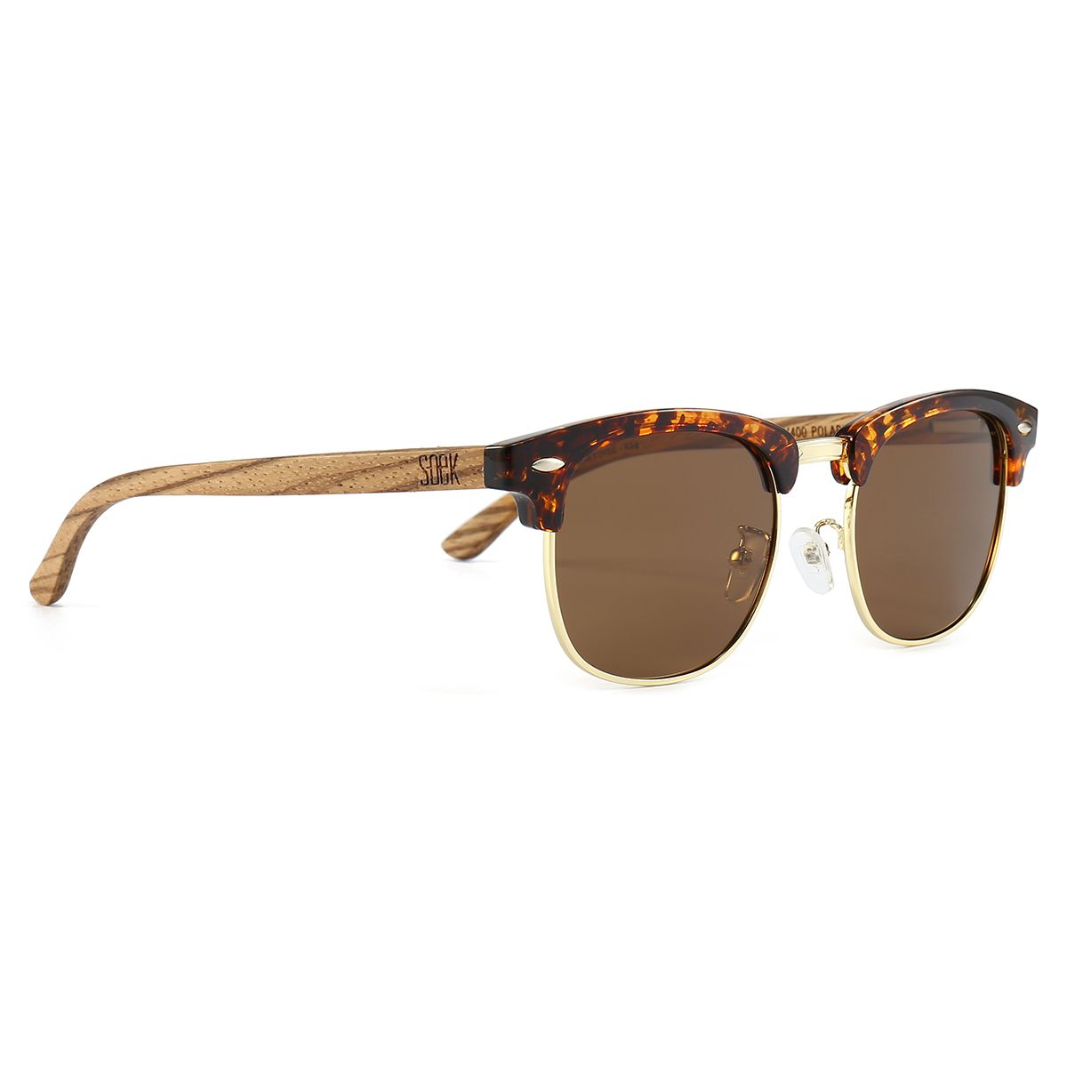 BANJO Brown Polarised Lens l  Walnut Arms - Soek Fashion Eyewear UK