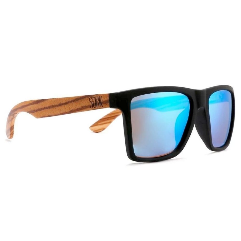 FORRESTERS Blue Reflective Lens l Walnut Arms - Soek Fashion Eyewear UK