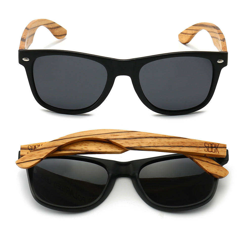 BALMORAL  Black Lens l Walnut Arms - Soek Fashion Eyewear UK